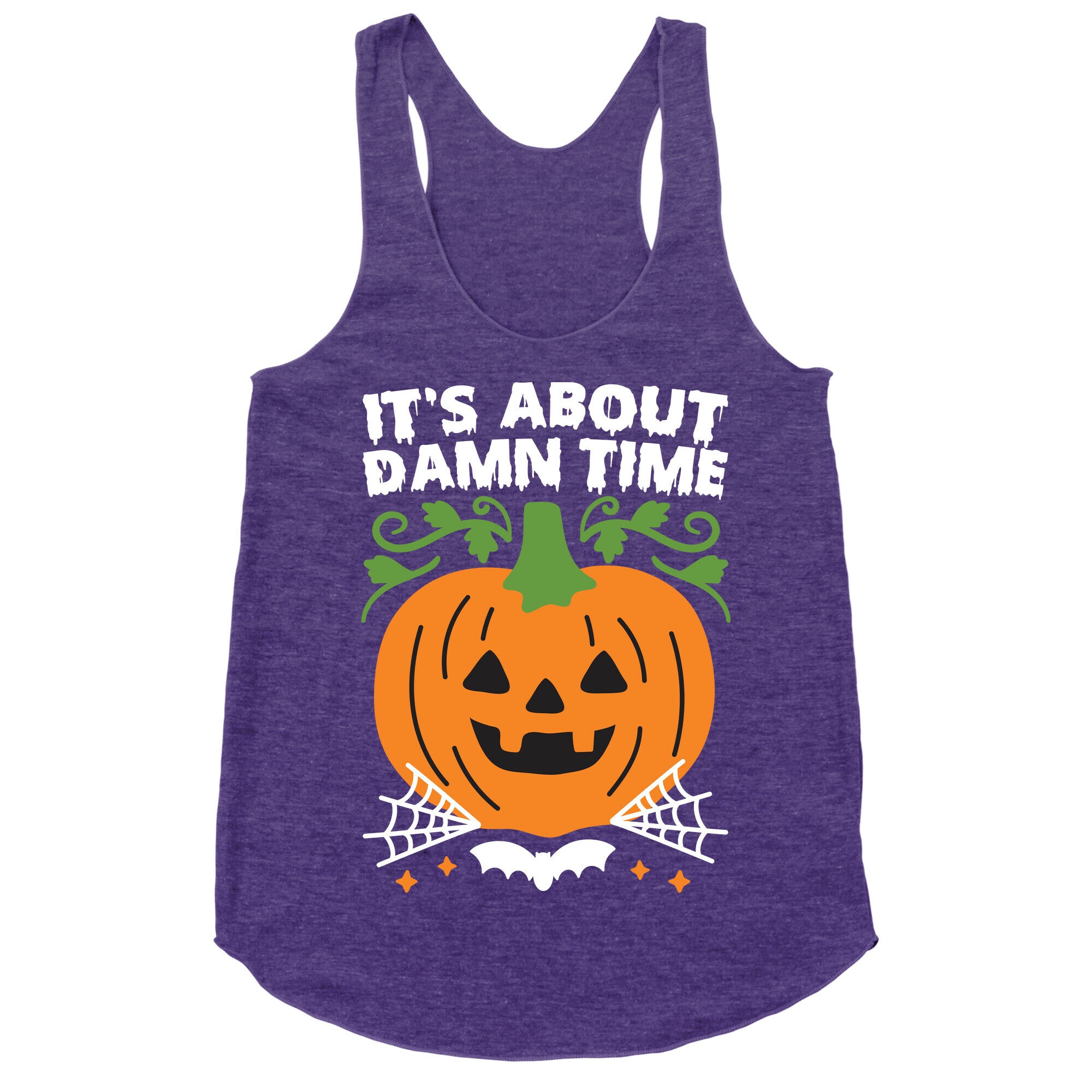 It's About Damn Time for Halloween Racerback Tank