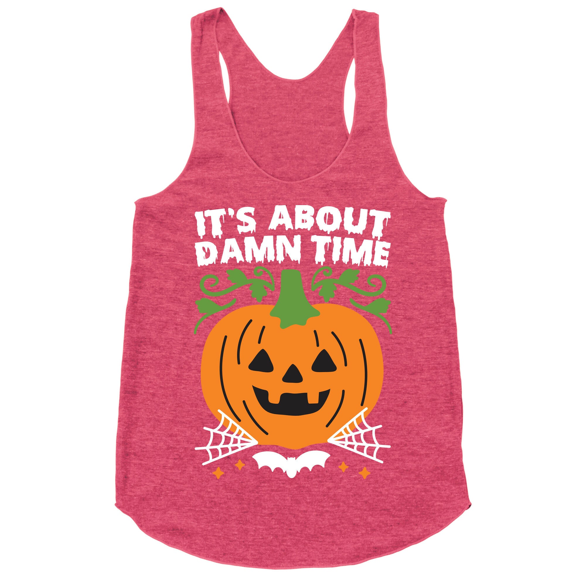 It's About Damn Time for Halloween Racerback Tank