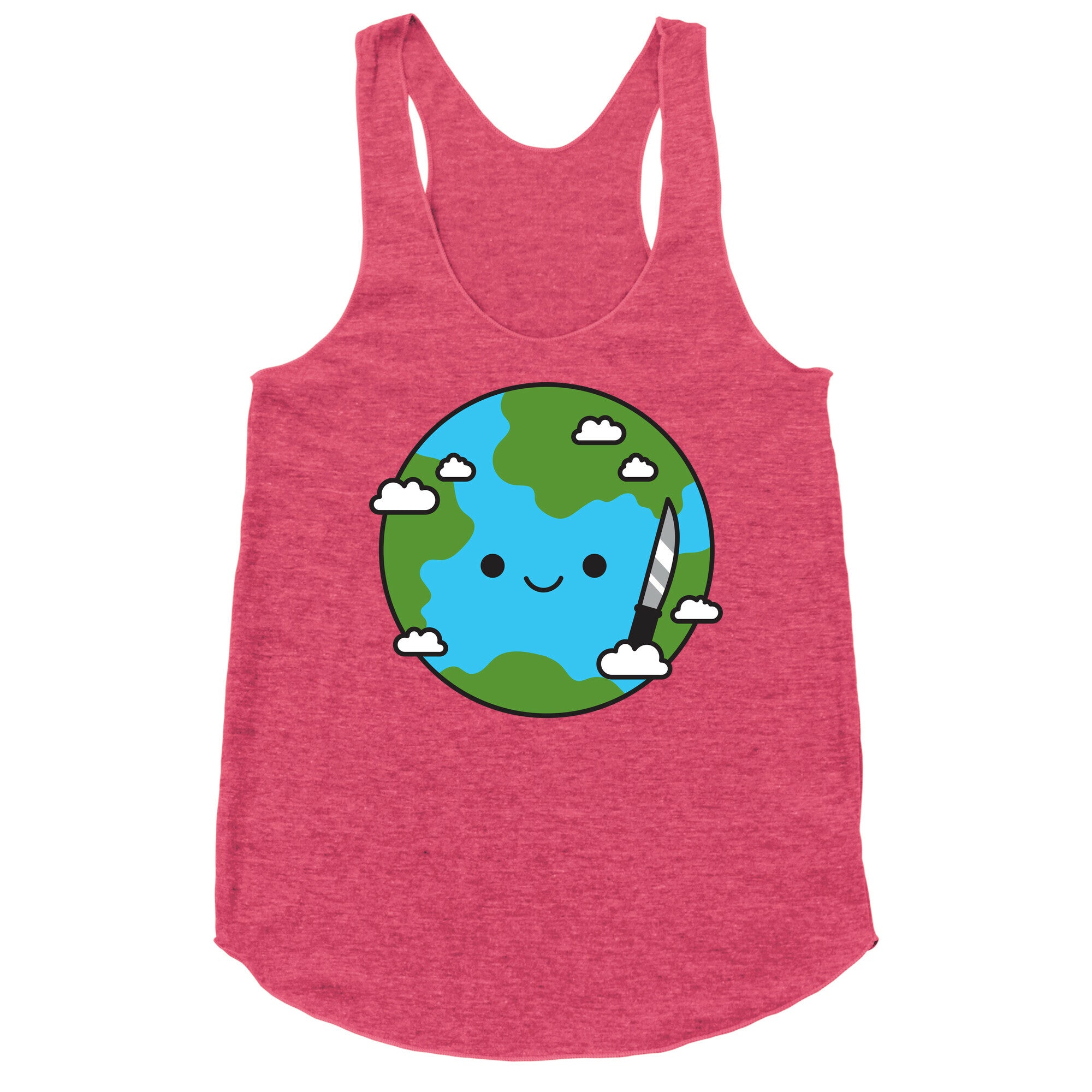 Earth with Knife Racerback Tank