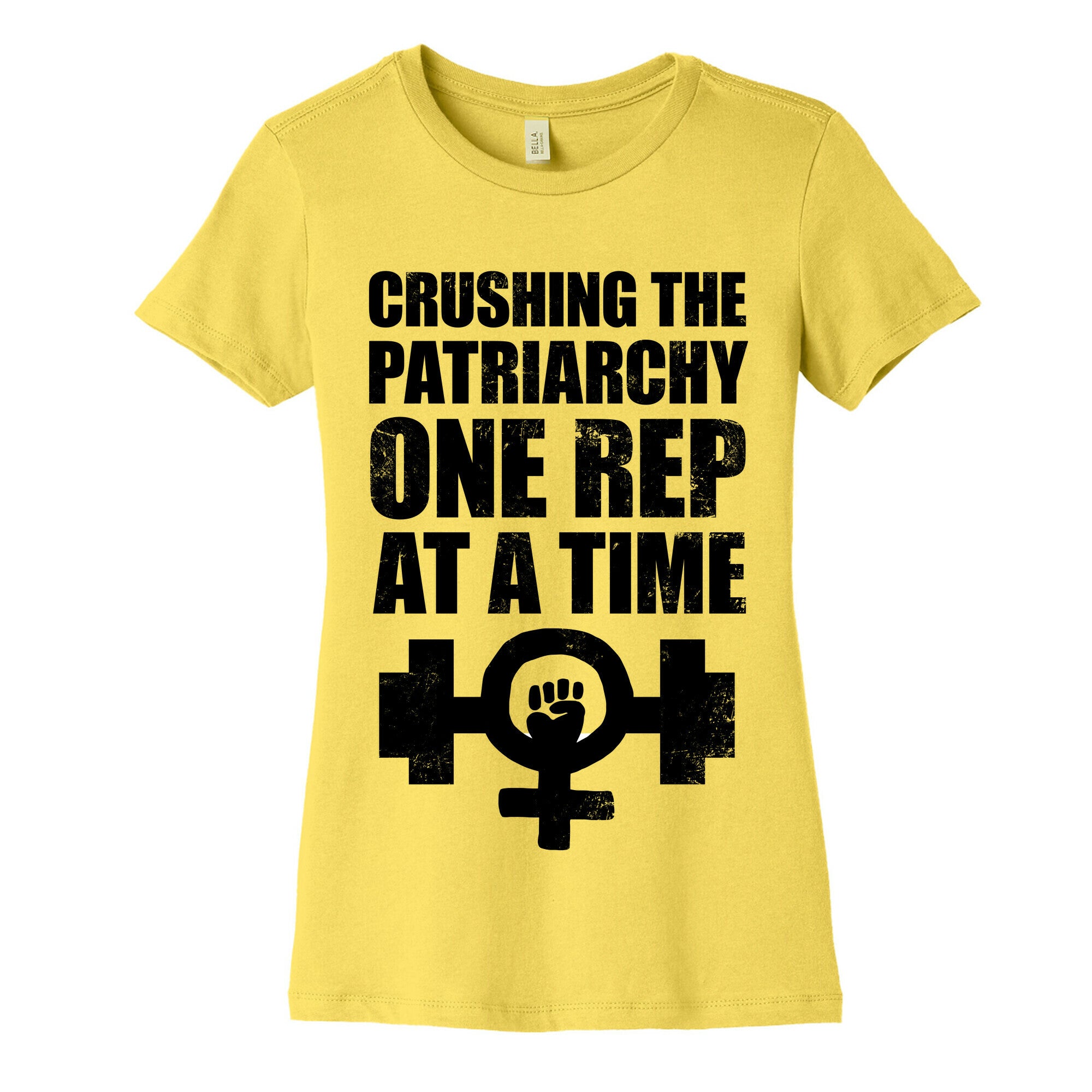 Crushing the Patriarchy One Rep at a Time Women's Cotton Tee