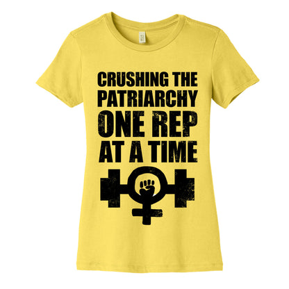 Crushing the Patriarchy One Rep at a Time Women's Cotton Tee