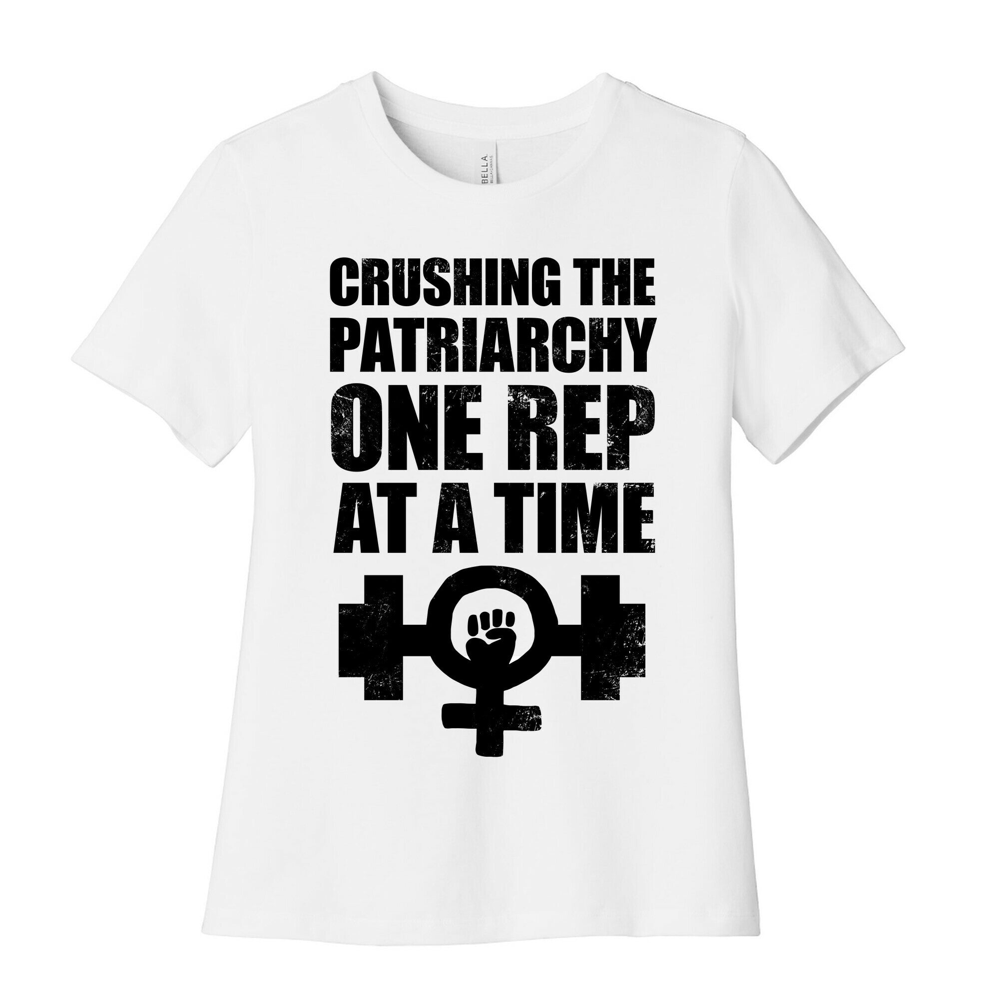 Crushing the Patriarchy One Rep at a Time Women's Cotton Tee