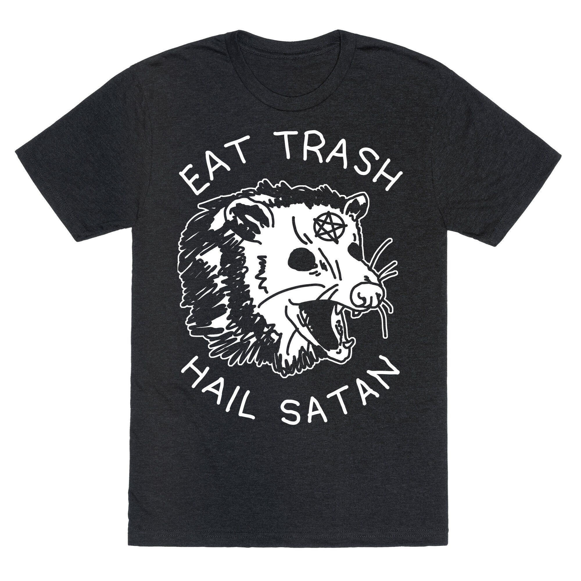 Eat Trash Hail Satan Possum Unisex Triblend Tee