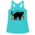 Feral Girl Fall Black Cat Racerback Tank