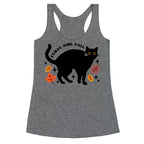 Feral Girl Fall Black Cat Racerback Tank