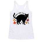 Feral Girl Fall Black Cat Racerback Tank