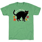 Feral Girl Fall Black Cat Unisex Triblend Tee