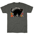 Feral Girl Fall Black Cat Unisex Triblend Tee