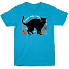 Feral Girl Fall Black Cat Unisex Triblend Tee