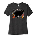 Feral Girl Fall Black Cat Women's Cotton Tee