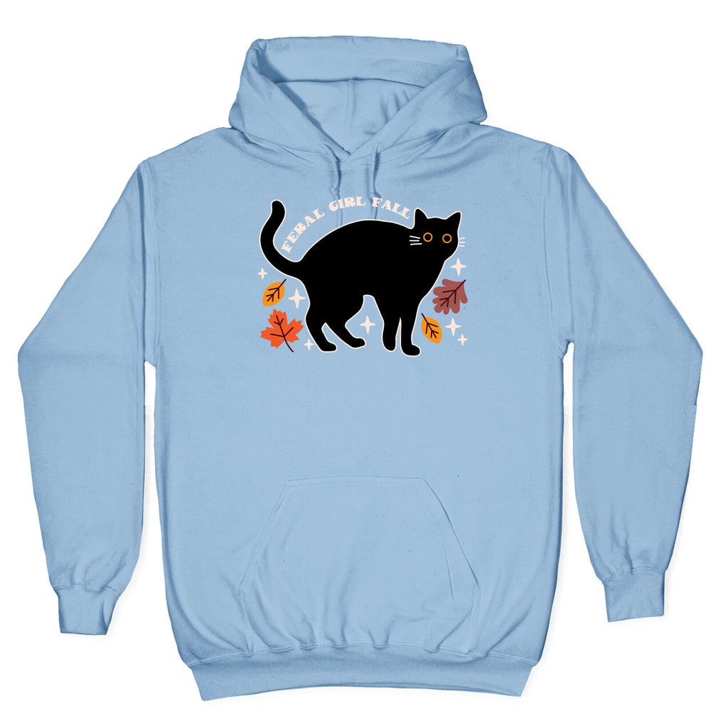 Feral Girl Fall Black Cat Hoodie