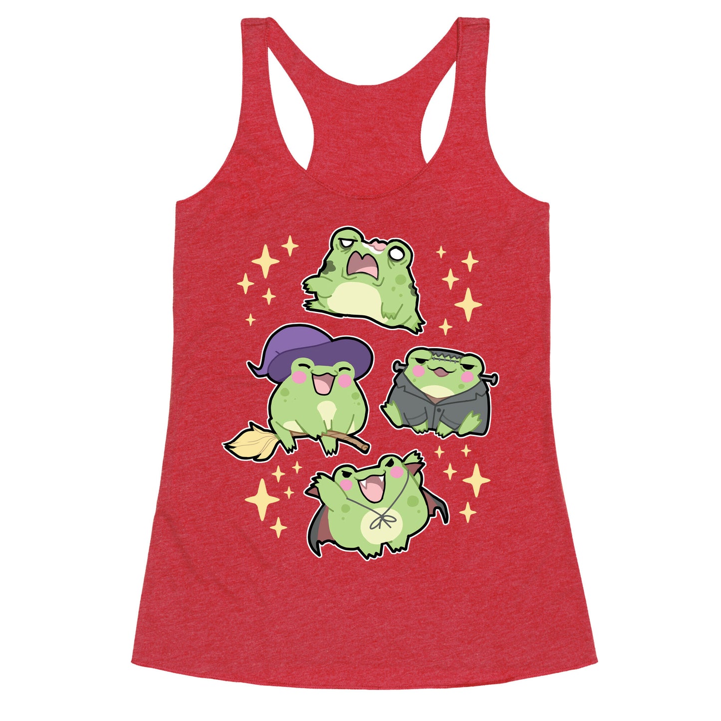 Halloween Frogs Racerback Tank