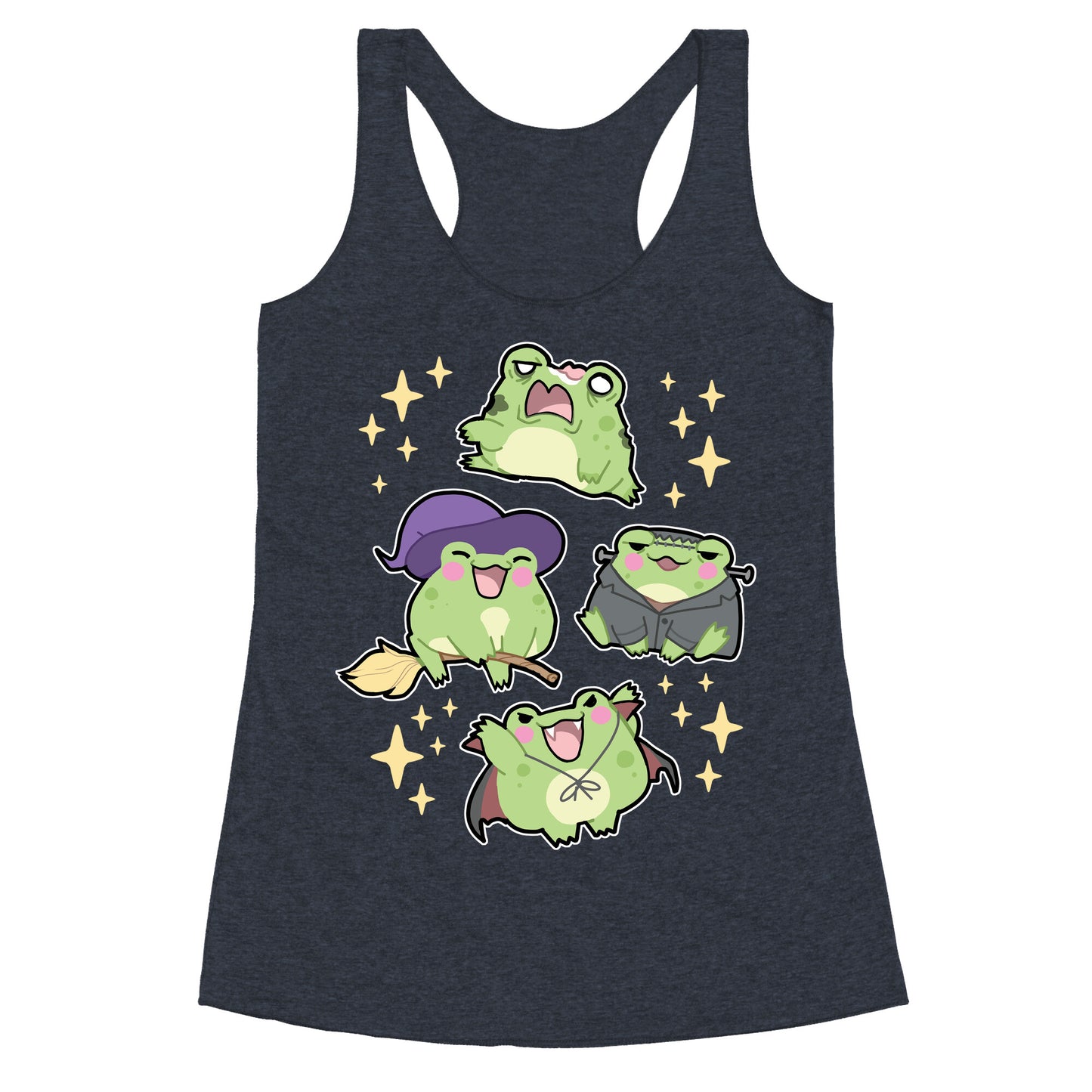 Halloween Frogs Racerback Tank