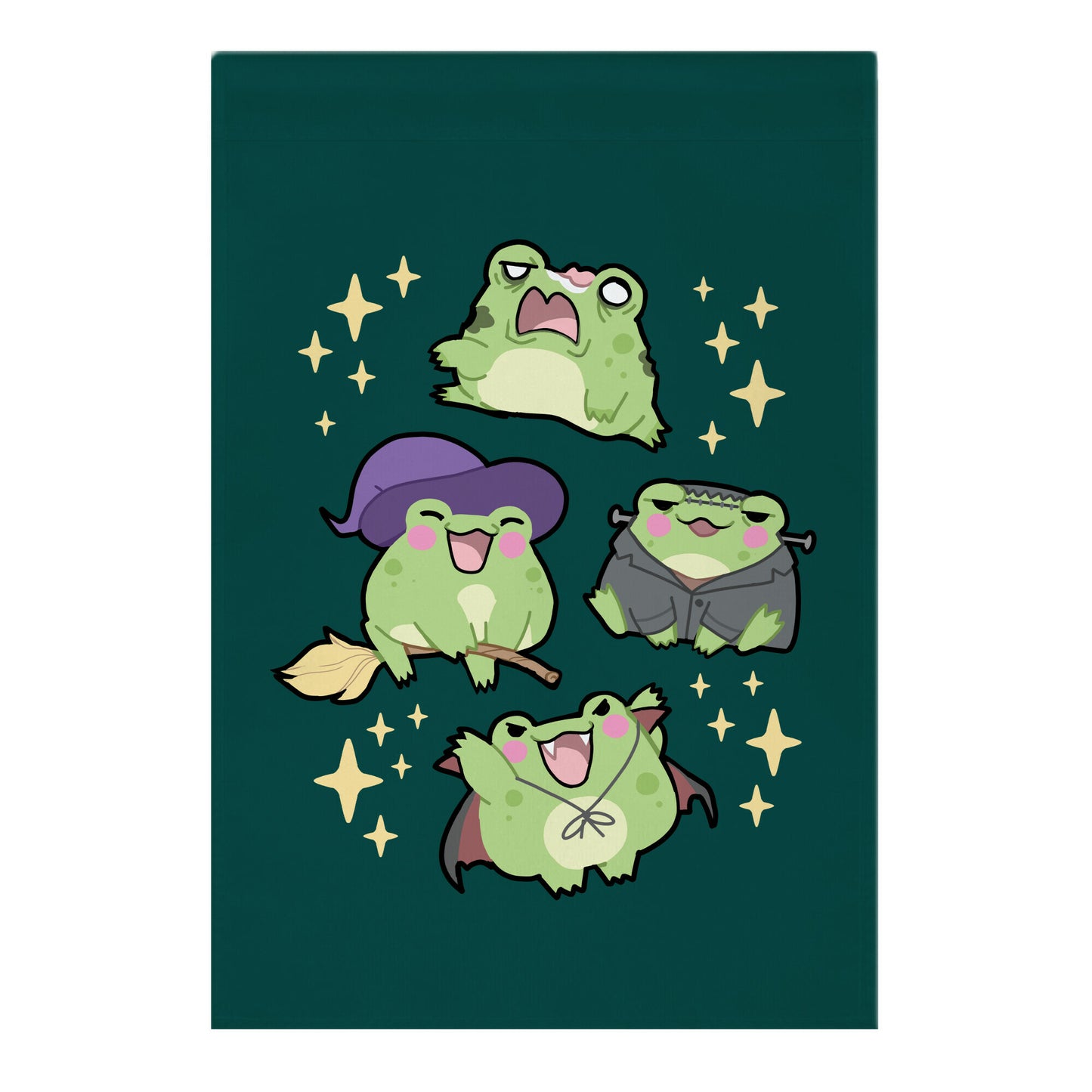 Halloween Frogs Garden Flag