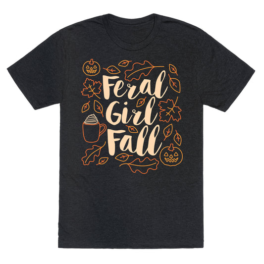 Basic Feral Girl Fall Unisex Triblend Tee