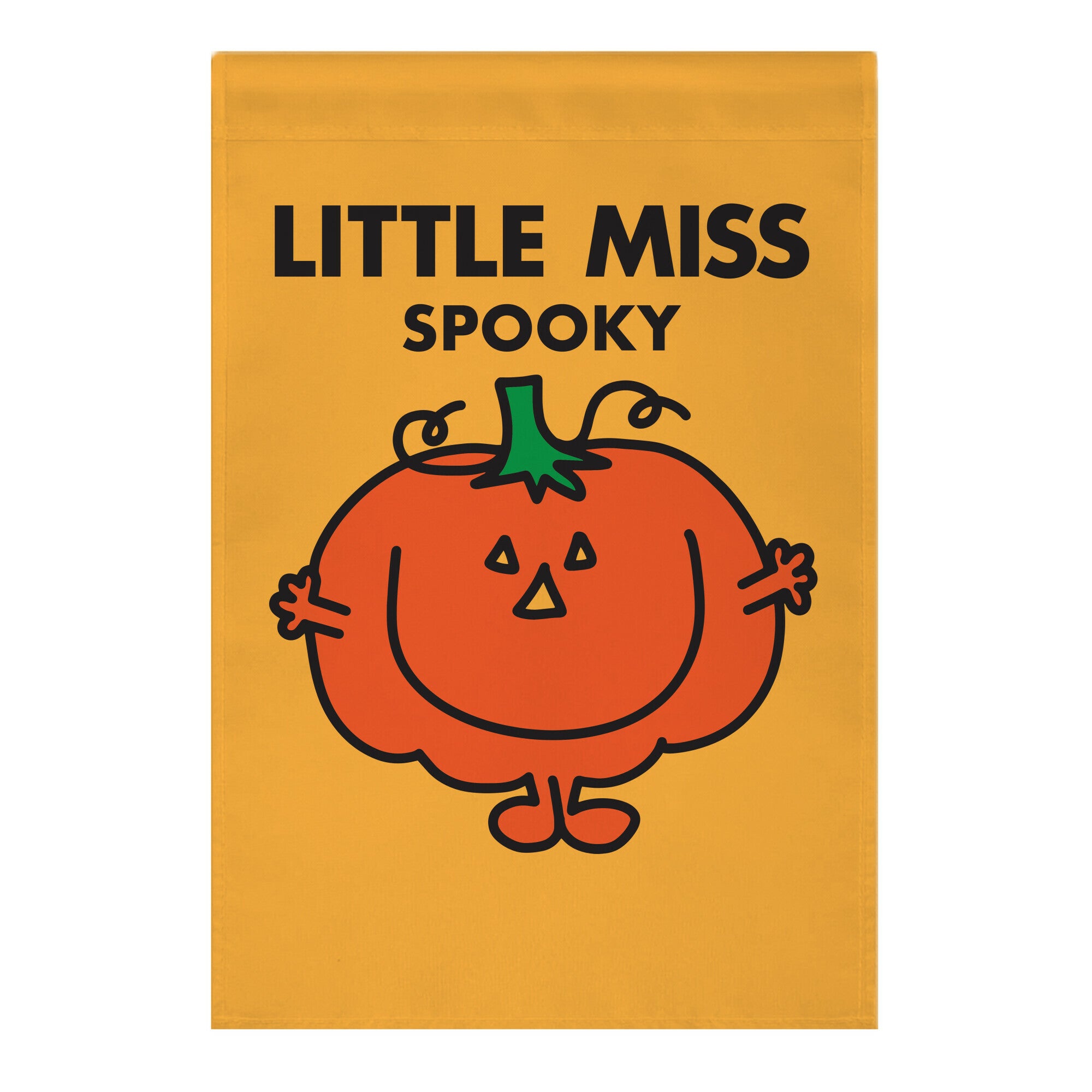 Little Miss Spooky Halloween Pumpkin Garden Flag