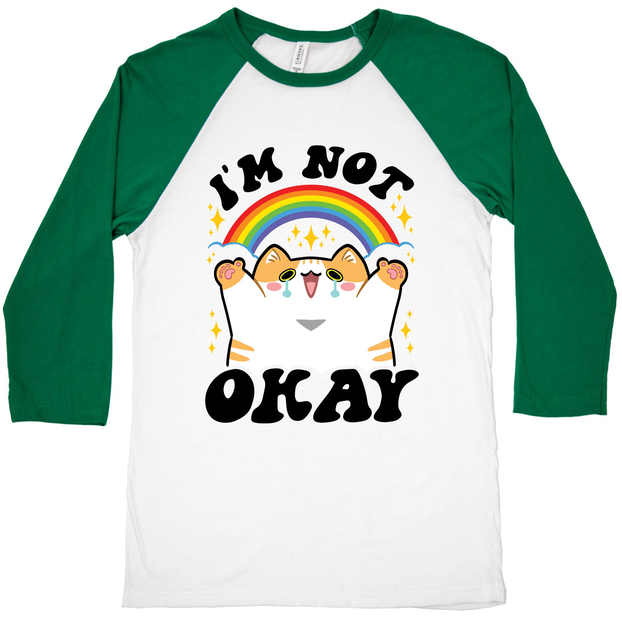 I'm Not Okay Baseball Tee