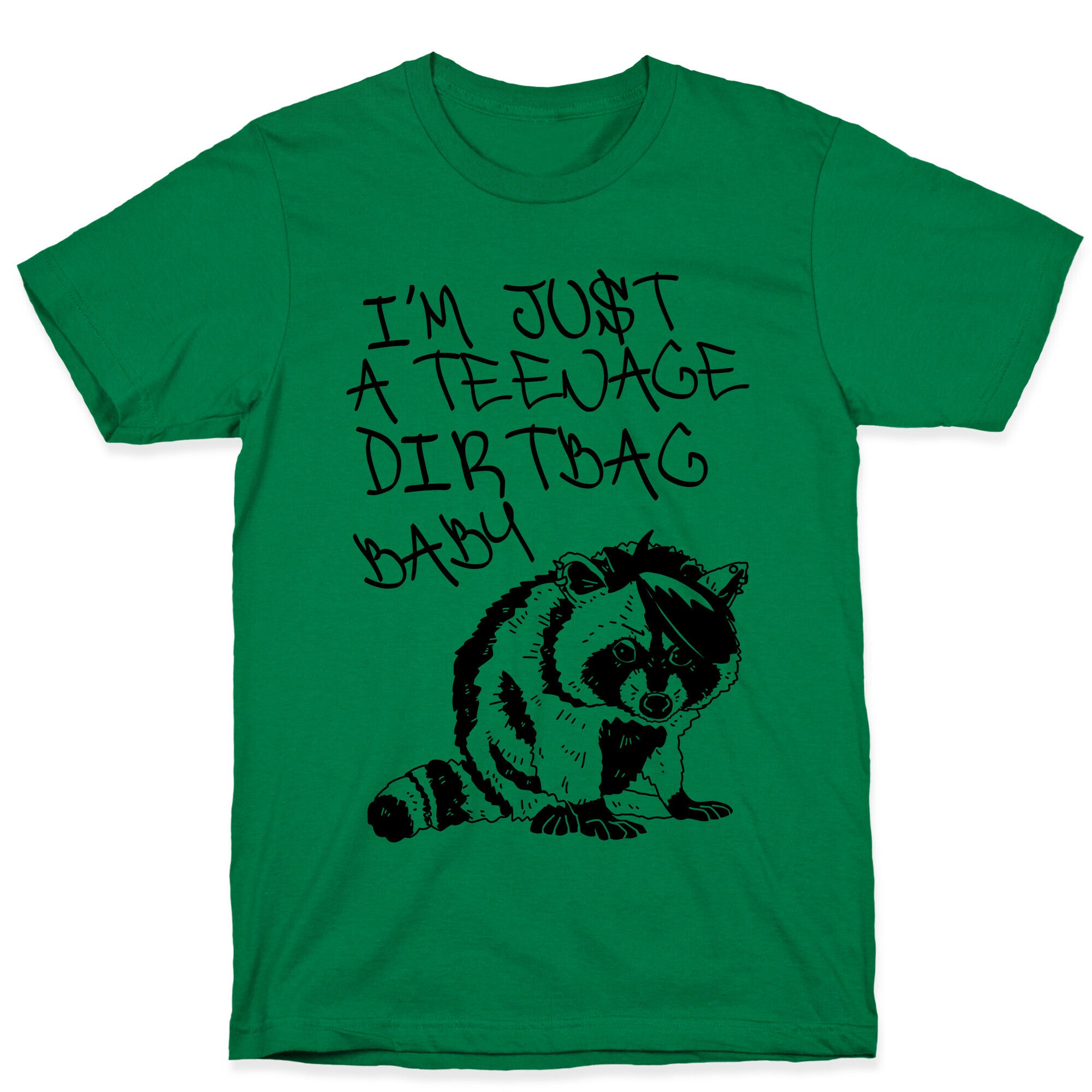 I'm Just a Teenage Dirtbag Baby Emo Raccoon T-Shirt