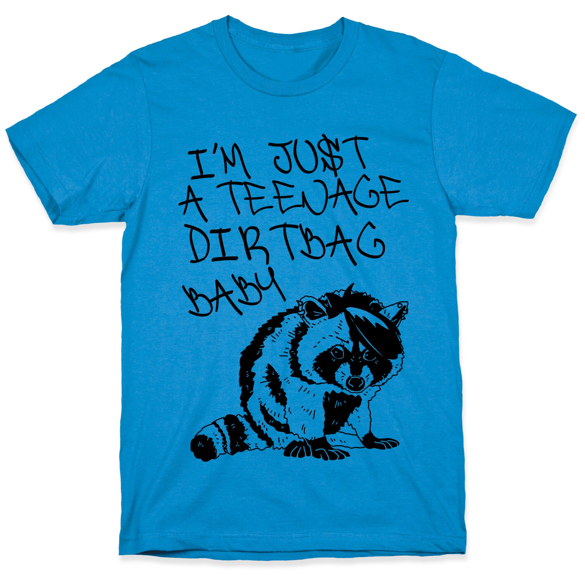 I'm Just a Teenage Dirtbag Baby Emo Raccoon T-Shirt