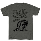 I'm Just a Teenage Dirtbag Baby Emo Raccoon Unisex Triblend Tee