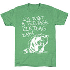 I'm Just a Teenage Dirtbag Baby Emo Raccoon Unisex Triblend Tee