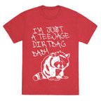 I'm Just a Teenage Dirtbag Baby Emo Raccoon Unisex Triblend Tee
