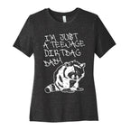 I'm Just a Teenage Dirtbag Baby Emo Raccoon Women's Cotton Tee
