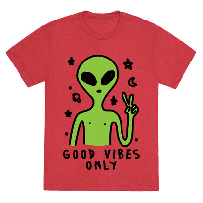 Good Vibes Only Alien Unisex Triblend Tee