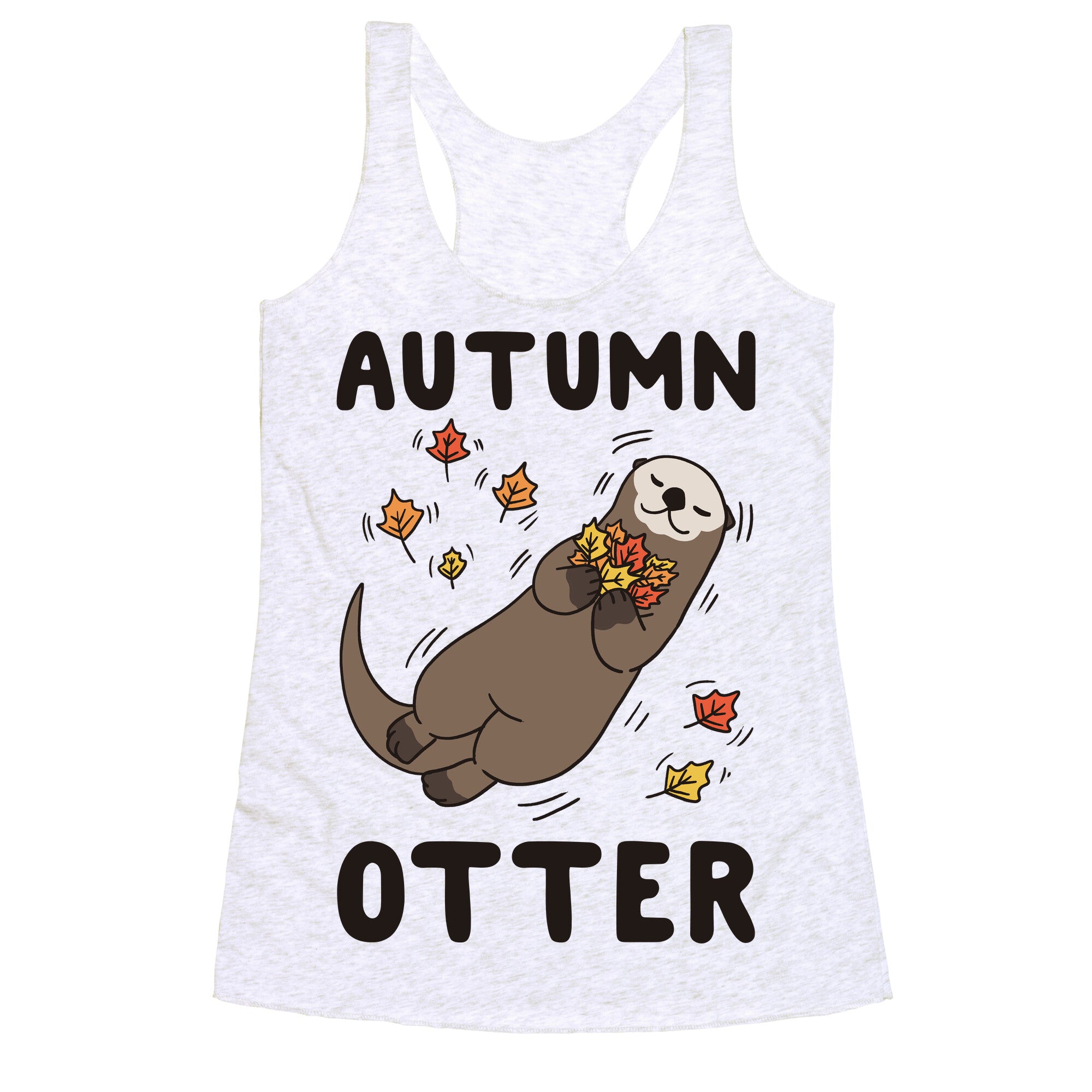 Autumn Otter Racerback Tank