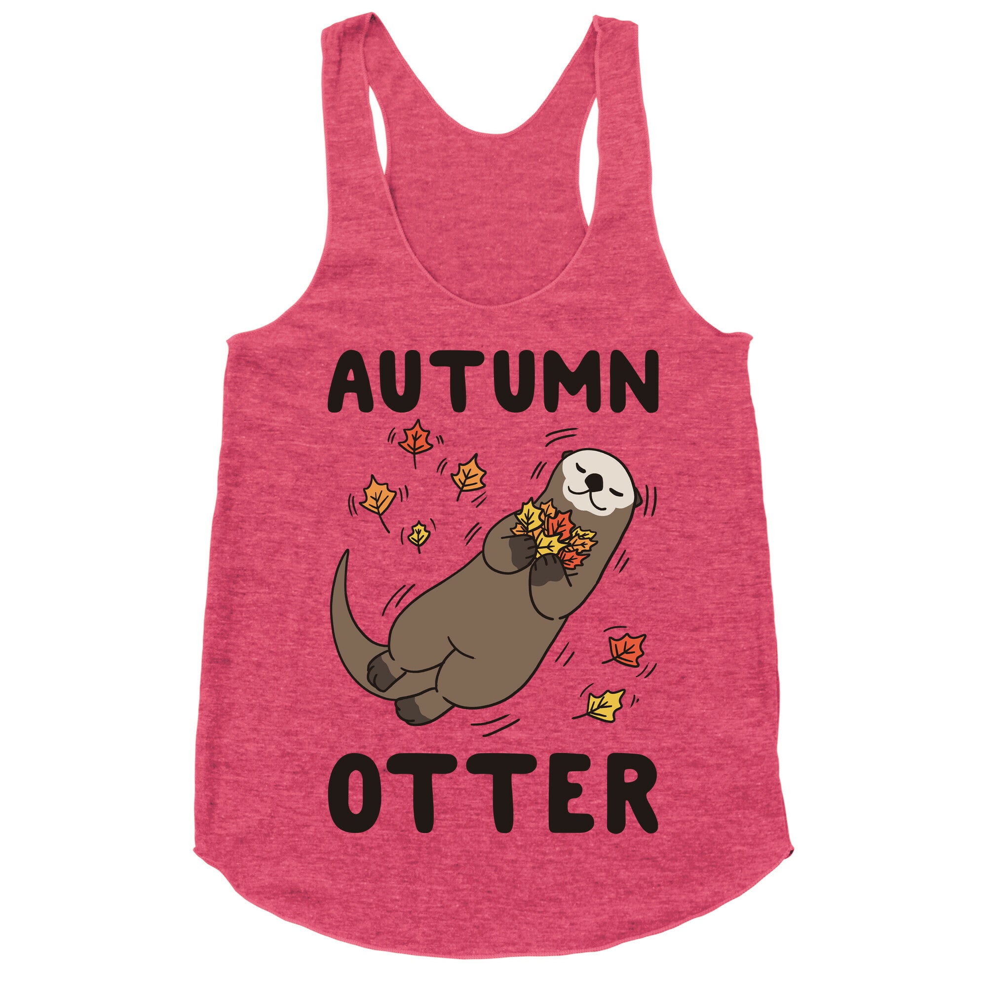 Autumn Otter Racerback Tank