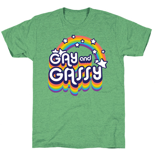 Gay and Gassy Rainbow Unisex Triblend Tee