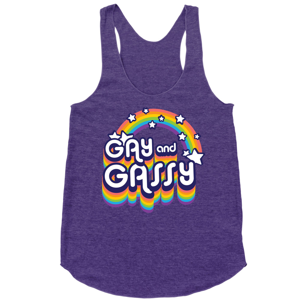 Gay and Gassy Rainbow Racerback Tank
