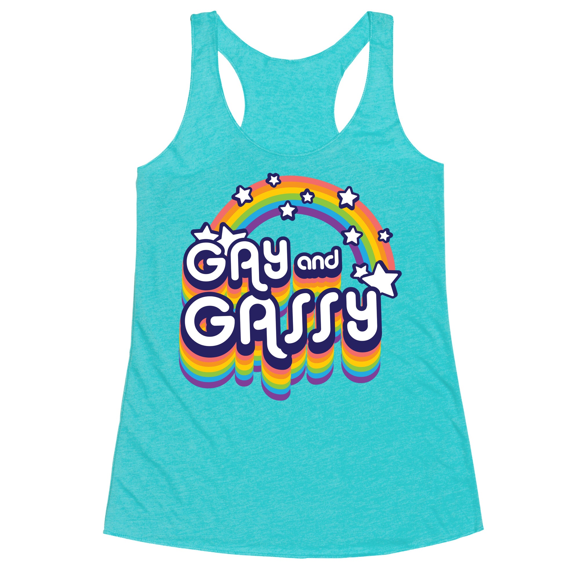 Gay and Gassy Rainbow Racerback Tank
