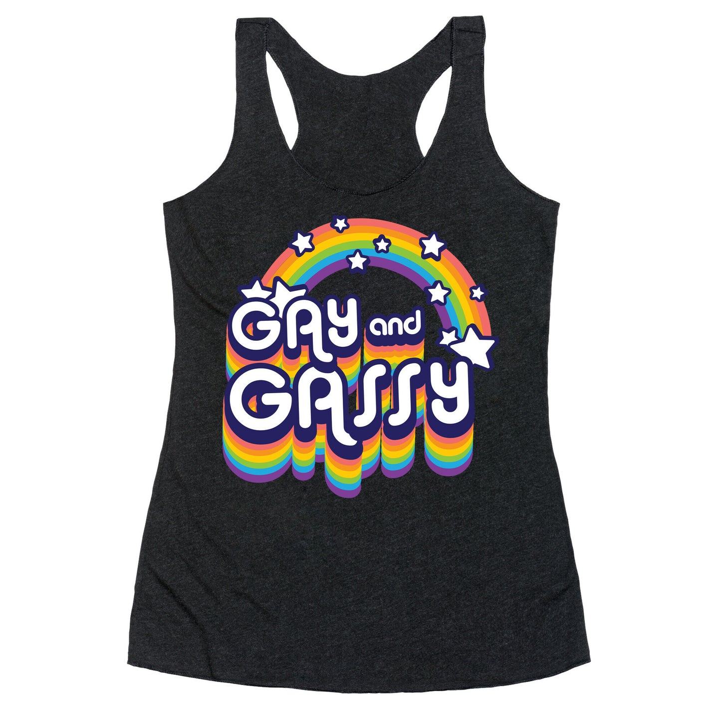 Gay and Gassy Rainbow Racerback Tank