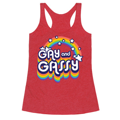 Gay and Gassy Rainbow Racerback Tank