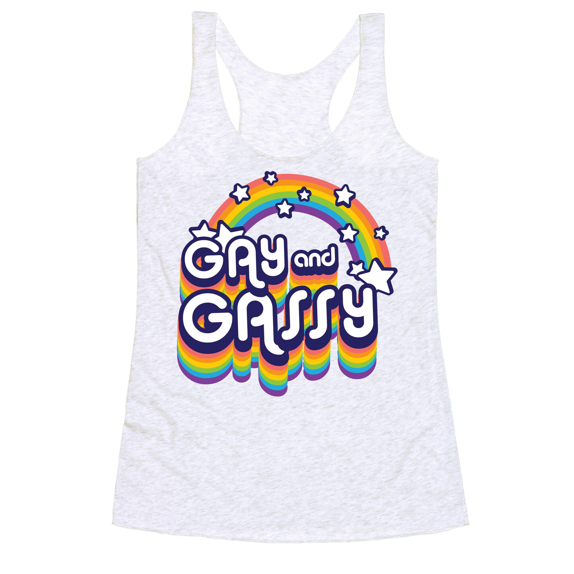 Gay and Gassy Rainbow Racerback Tank
