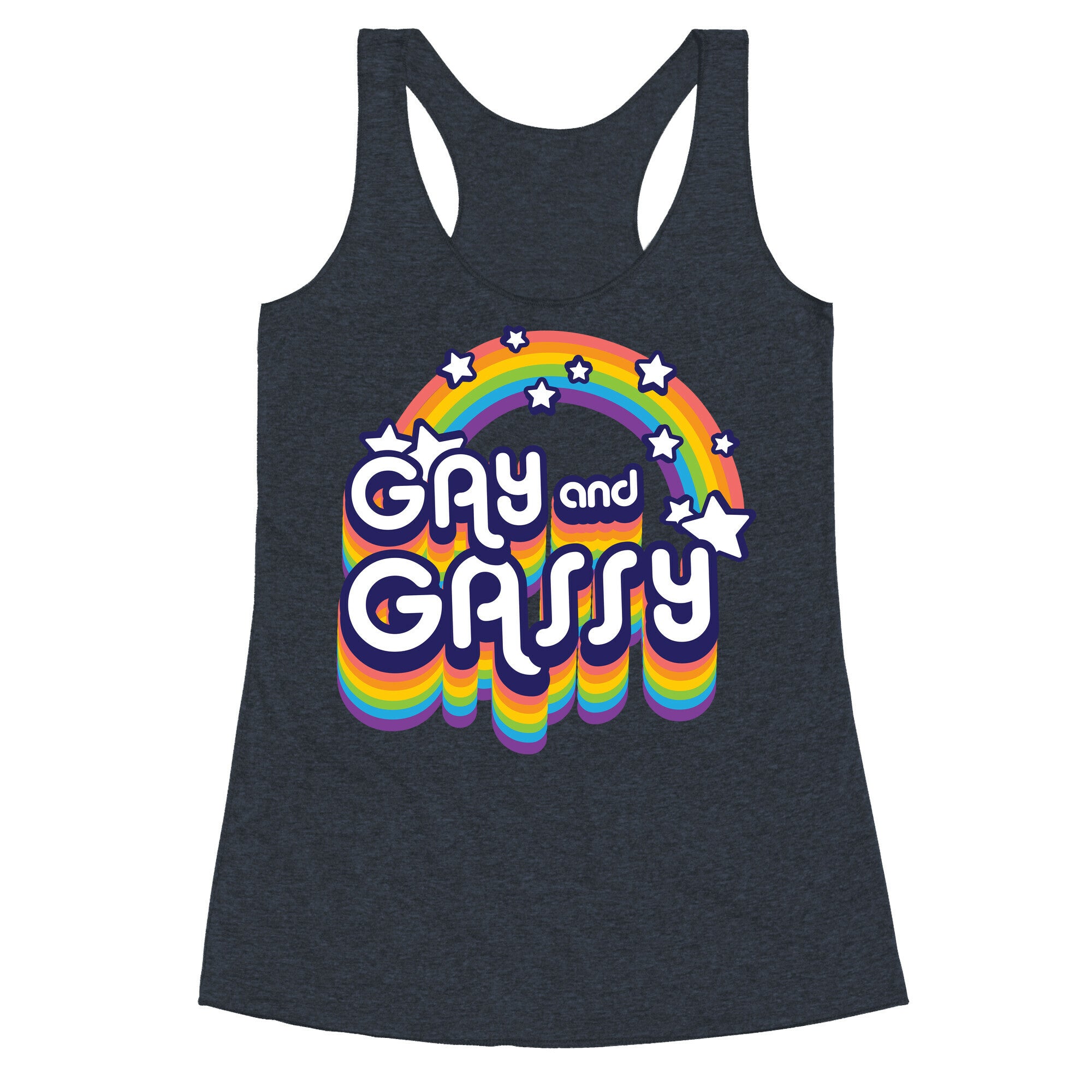 Gay and Gassy Rainbow Racerback Tank