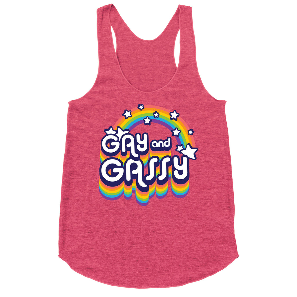 Gay and Gassy Rainbow Racerback Tank