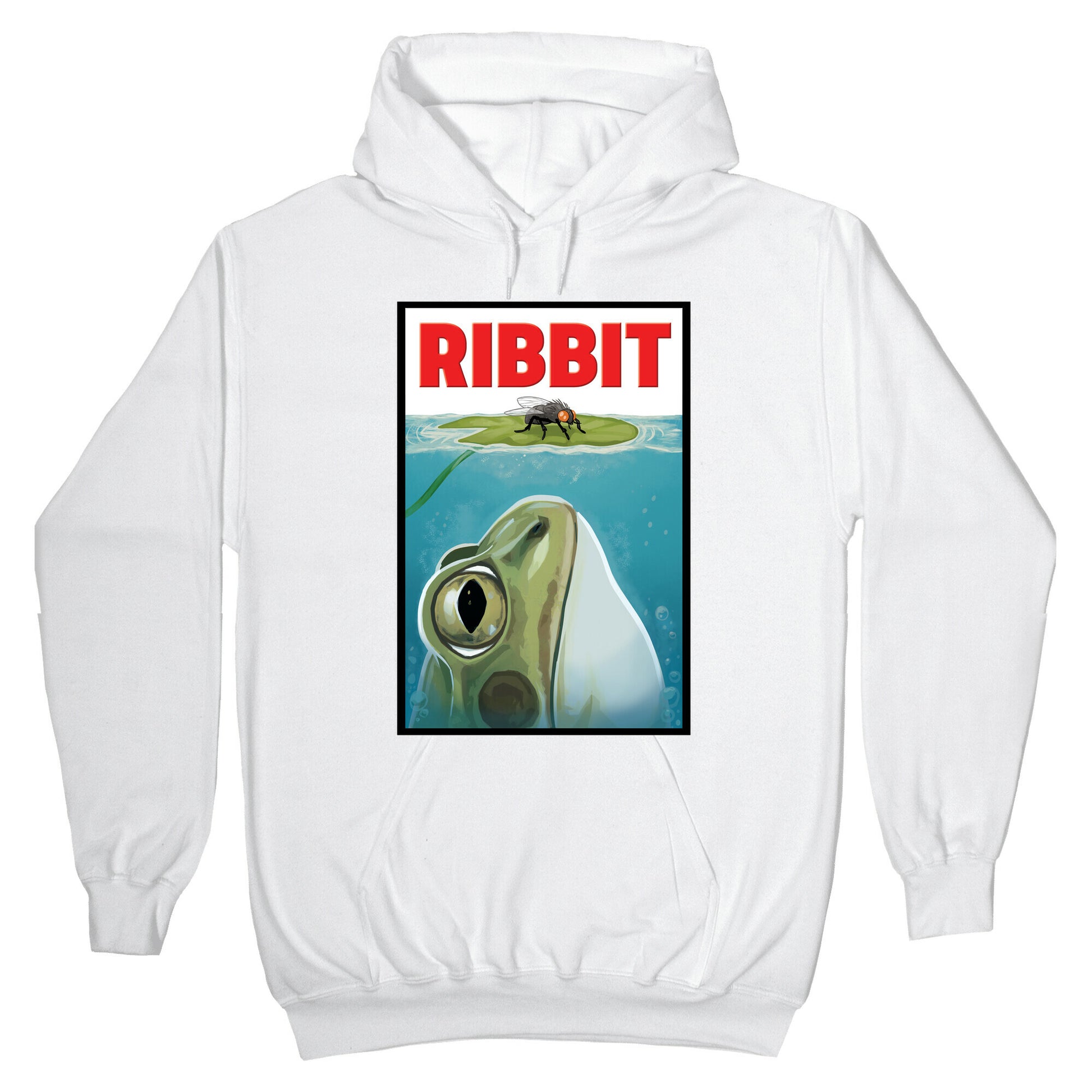 Ribbit Jaws Parody Hoodie