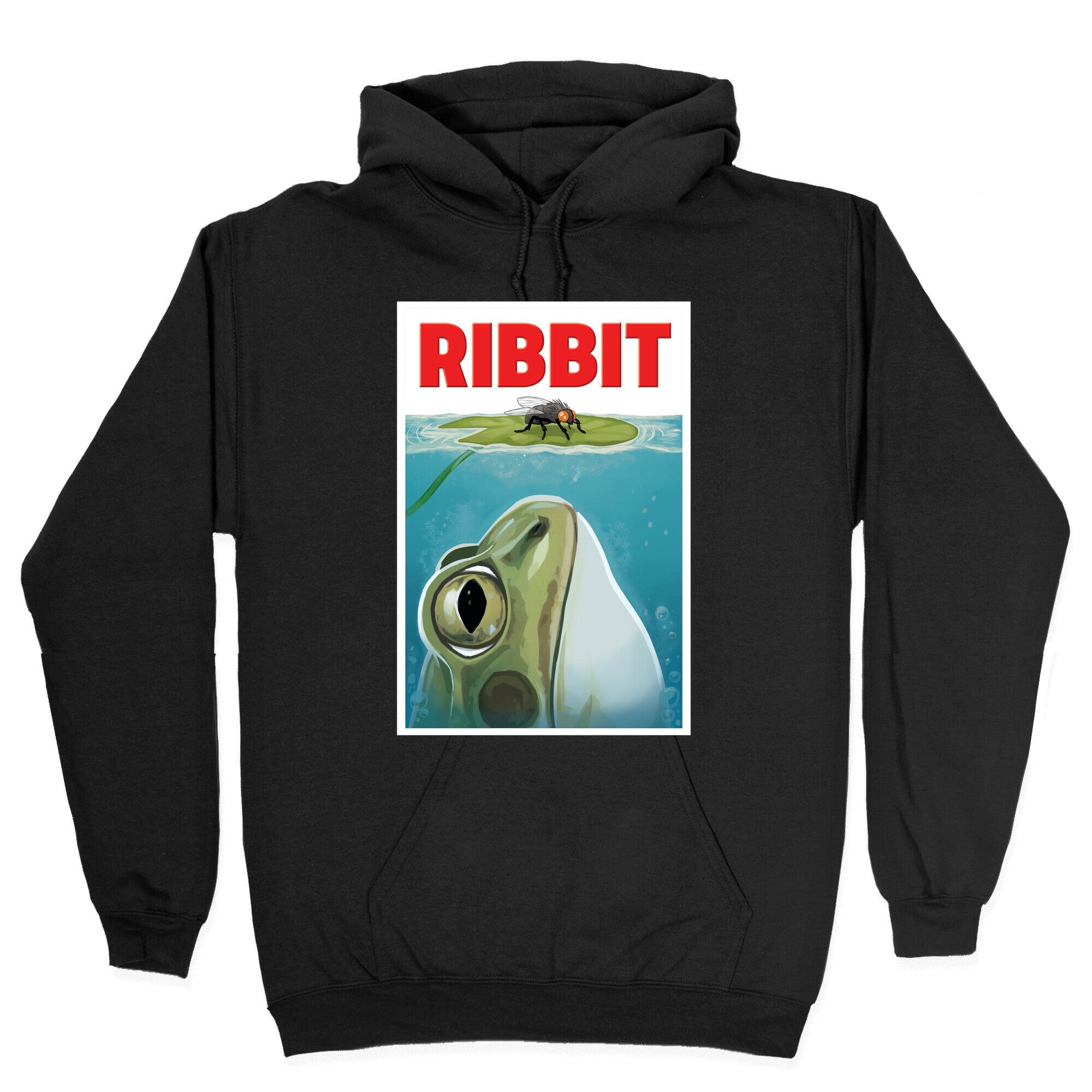 Ribbit Jaws Parody Hoodie