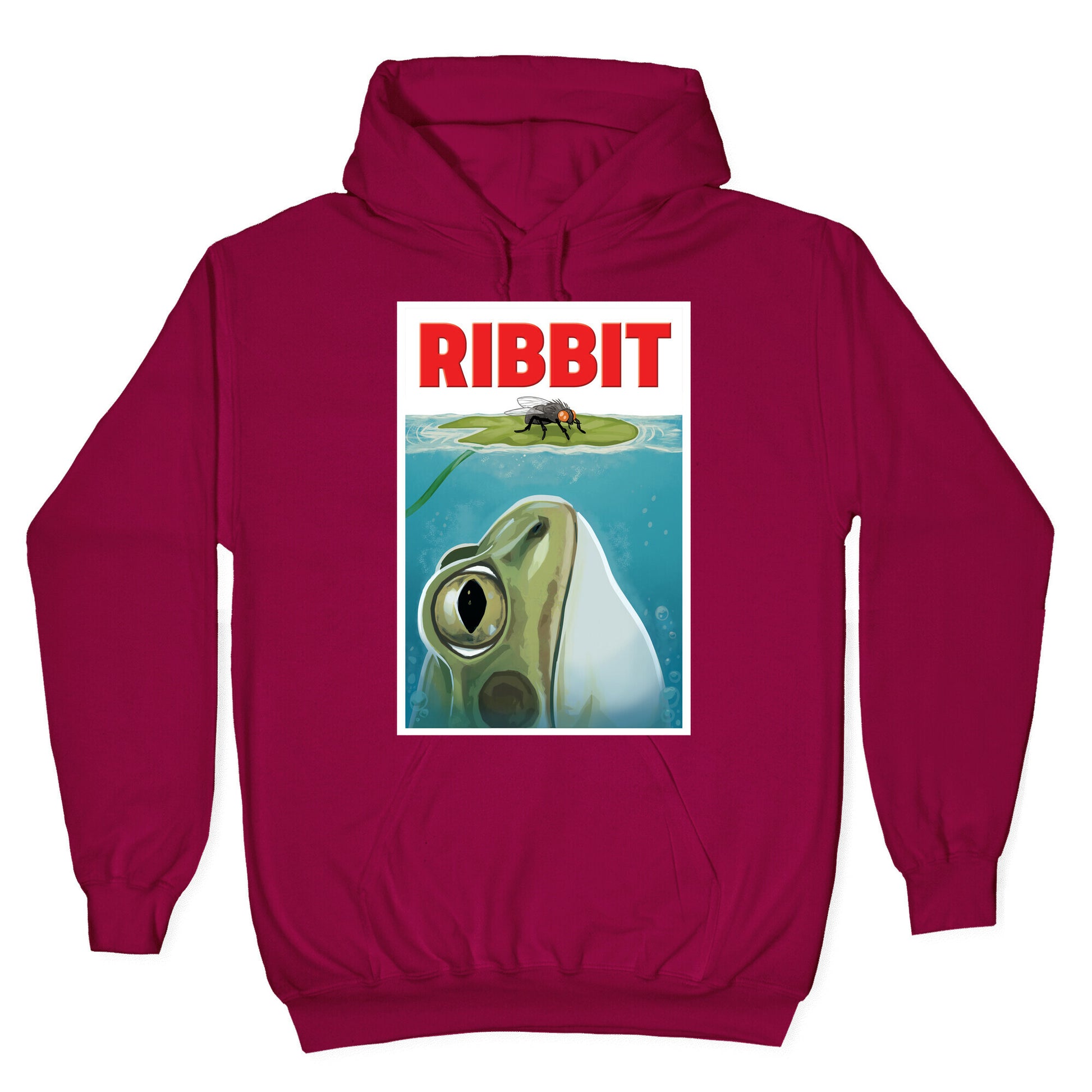 Ribbit Jaws Parody Hoodie
