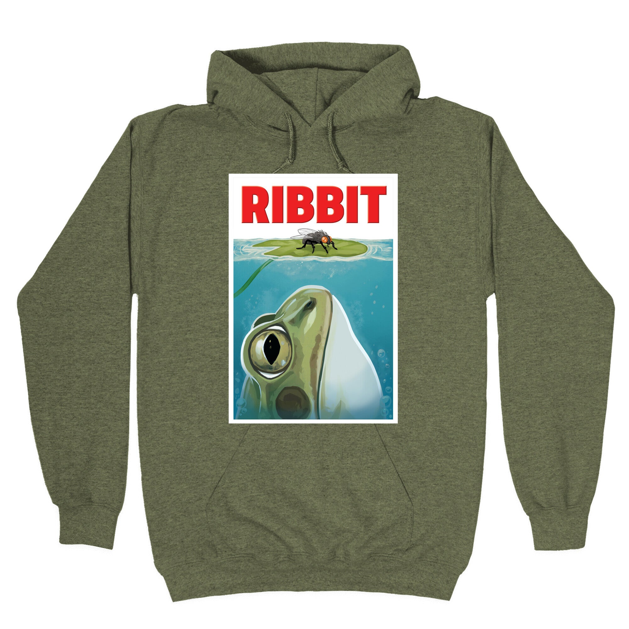 Ribbit Jaws Parody Hoodie