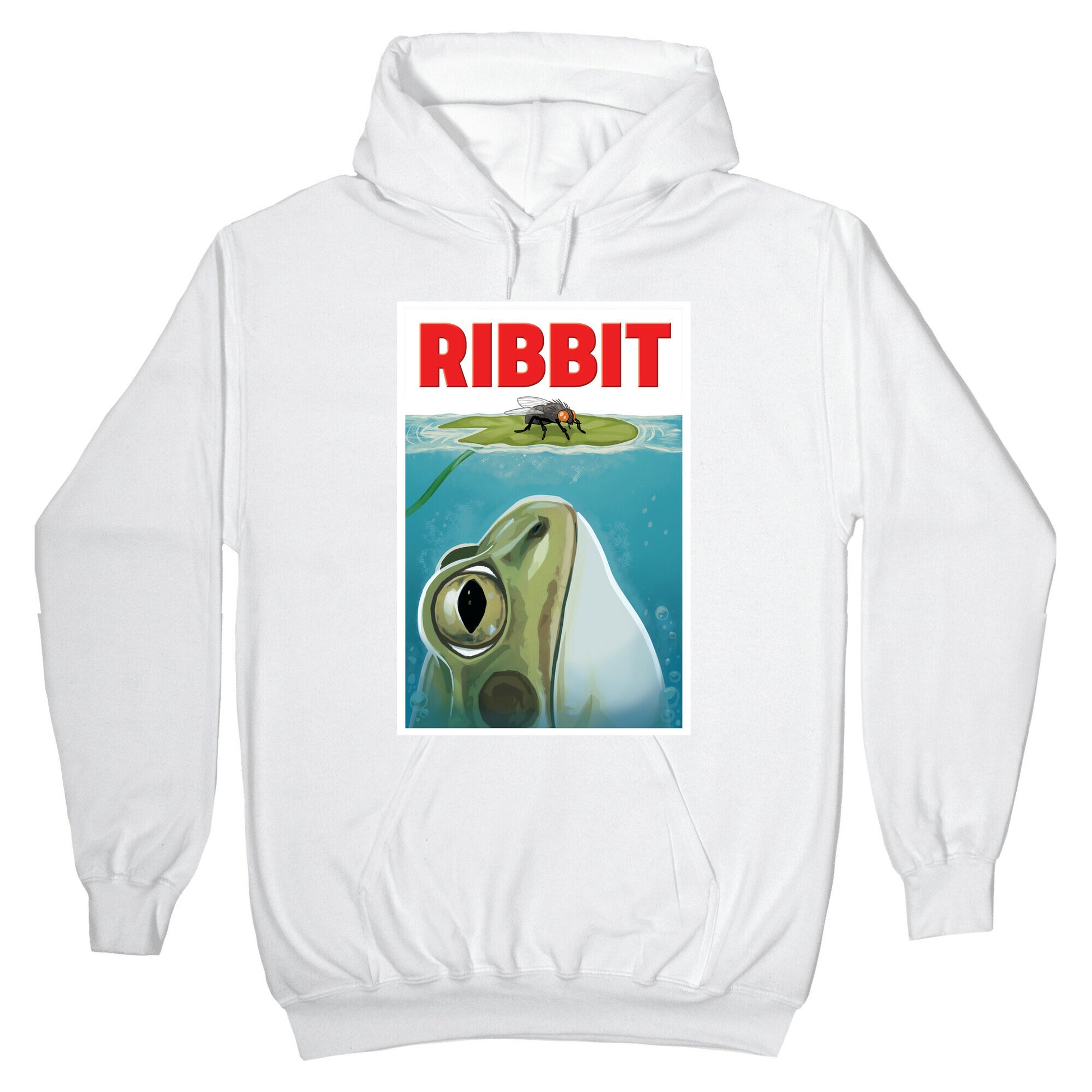 Ribbit Jaws Parody Hoodie