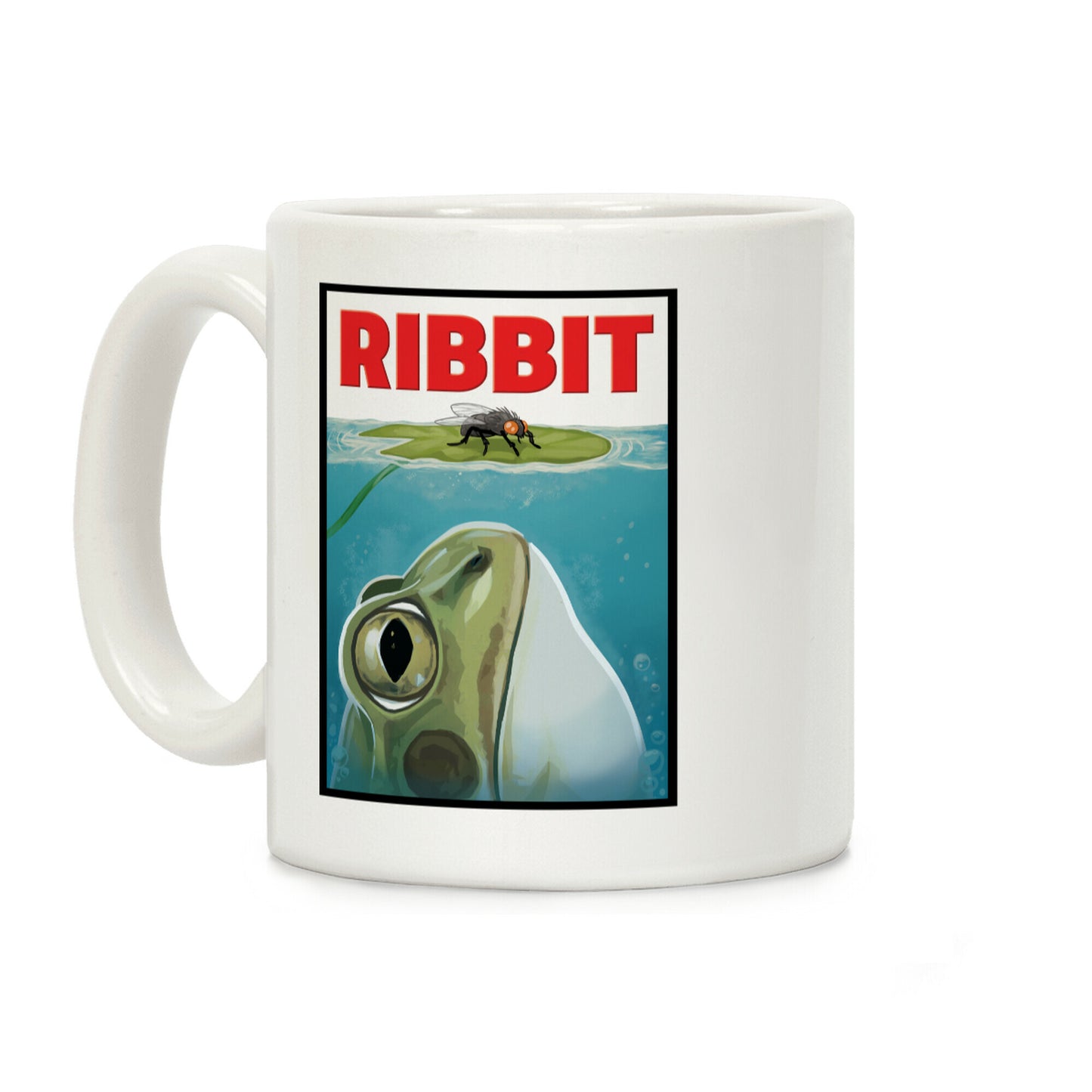 Ribbit Jaws Parody Coffee Mug