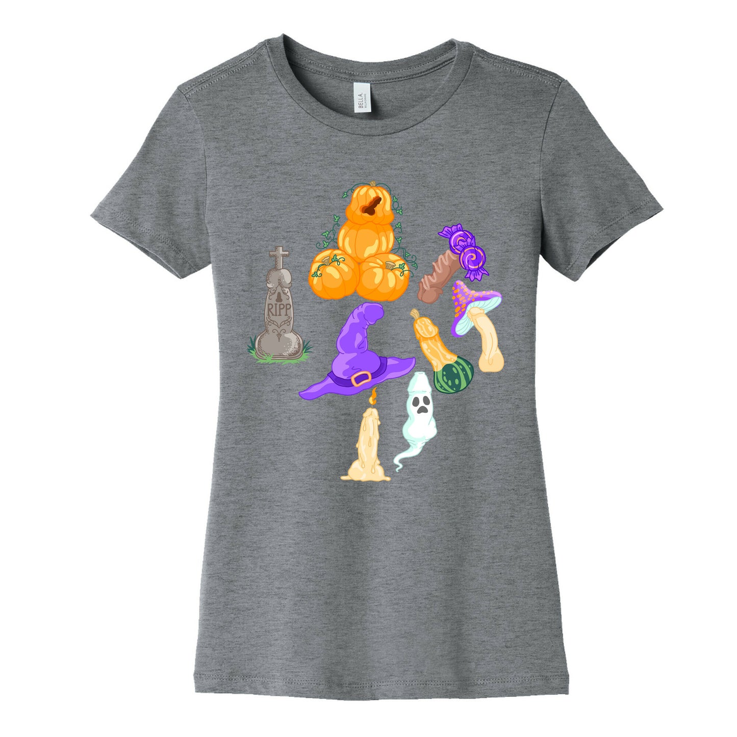 Halloween Peens Pattern Women's Cotton Tee