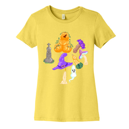 Halloween Peens Pattern Women's Cotton Tee