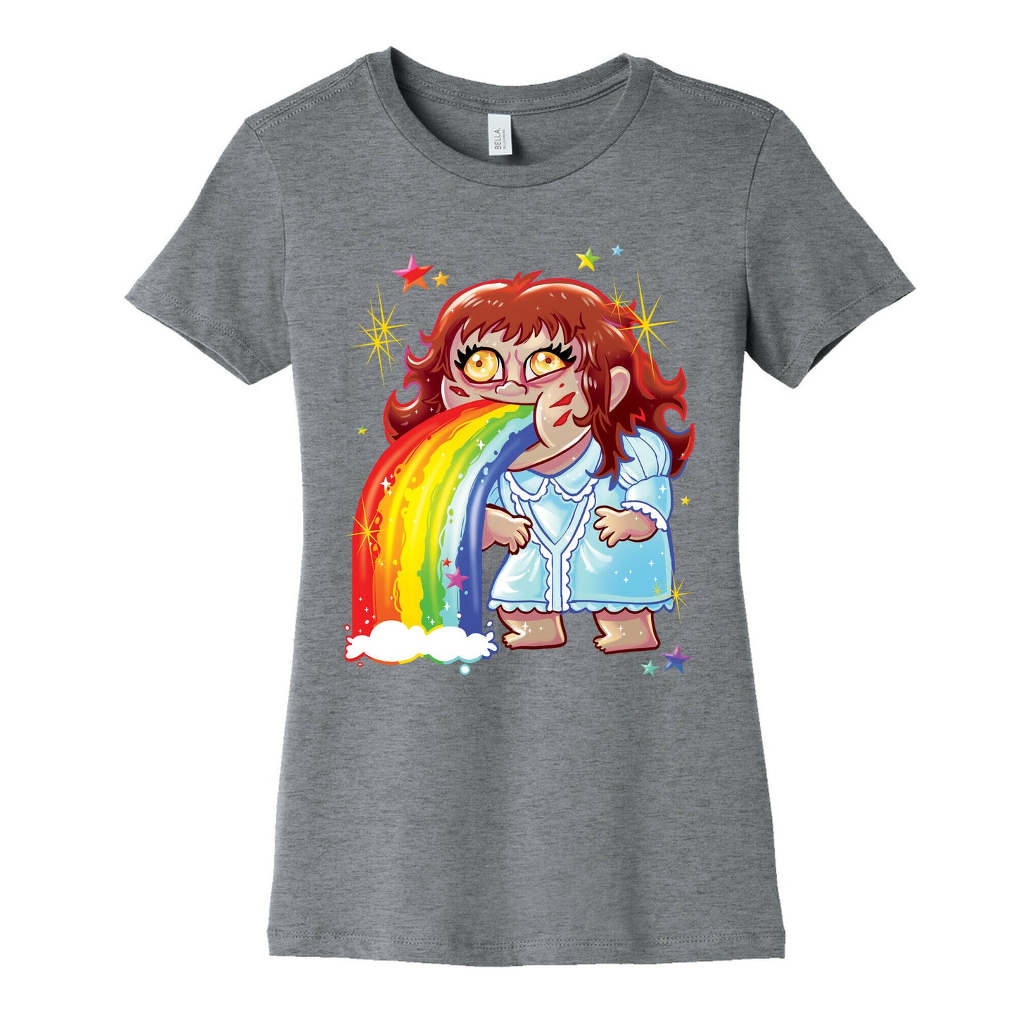 90's Rainbow Barfing Exorcist Women's Cotton Tee