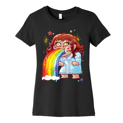 90's Rainbow Barfing Exorcist Women's Cotton Tee