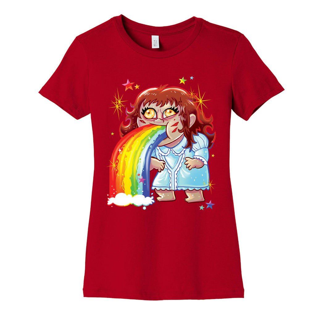 90's Rainbow Barfing Exorcist Women's Cotton Tee