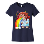 90's Rainbow Barfing Exorcist Women's Cotton Tee